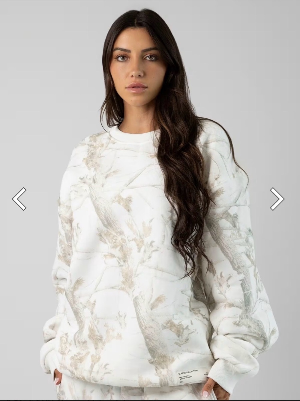 Comfrt Camo Crew Oversized Gorpcore Streetwear Elevated Loungewear